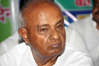 JDS leader and former prime minister HD Deve Gowda. 
