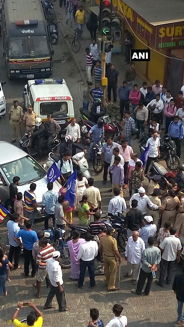 ‘Rasta Roko’ protests at Andheri on Mumbai’s Western Express Highway.
