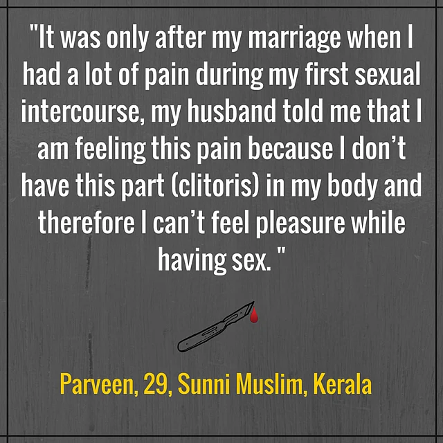 Anecdote from the WeSpeakOut survey on FGM in India. 