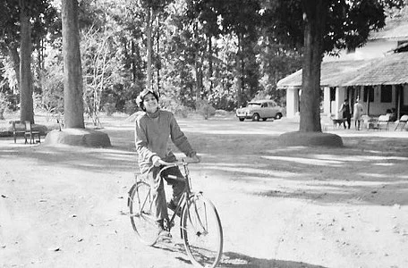 A photograph of the author in her cub reporter days.