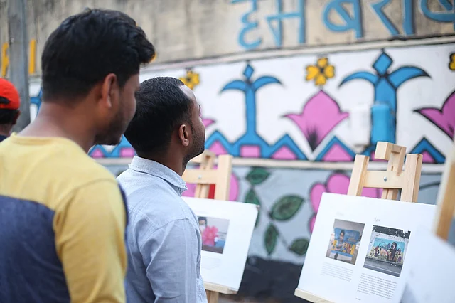 “This artwork aims to combine elements of sensitivity, fierceness, strength and the versatile nature of a woman’s life,” said muralist Poornima Sukumar.