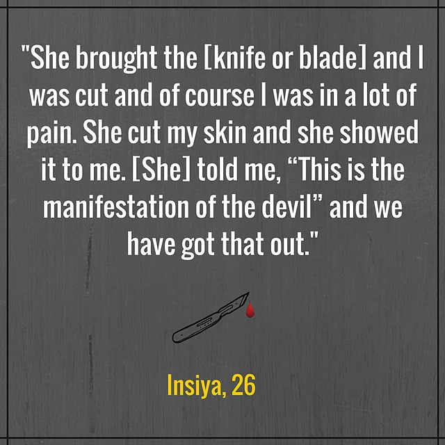 Anecdote from the WeSpeakOut survey on FGM in India. 