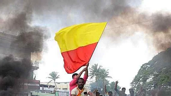 The proposed Karnataka flag will be yellow, white and red, with the state’s emblem.