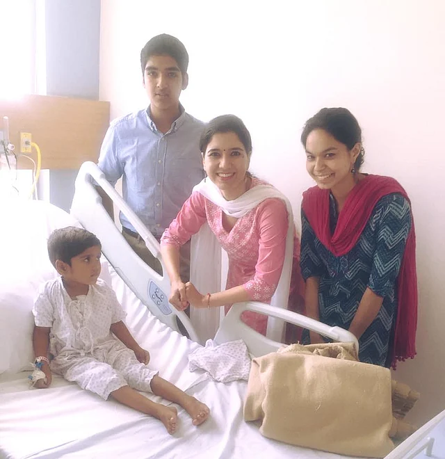 Visiting Krishna, a child supported by Genesis Foundation.