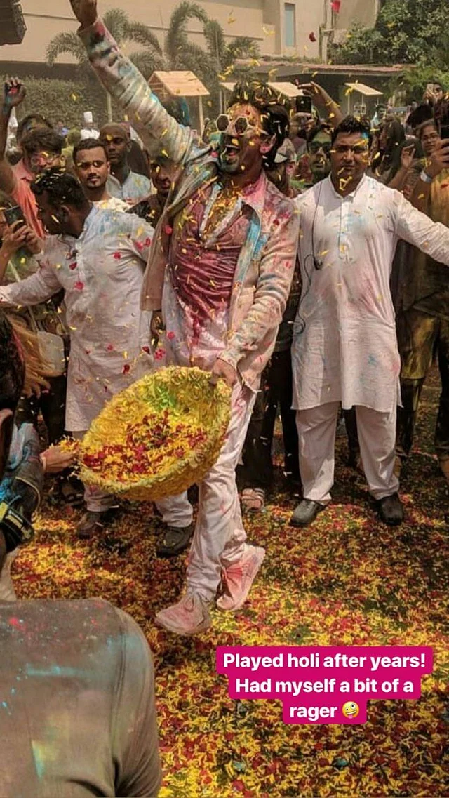 Ranveer Singh hosts a Holi bash for Pharrell Williams. Pic Courtesy: Instagram