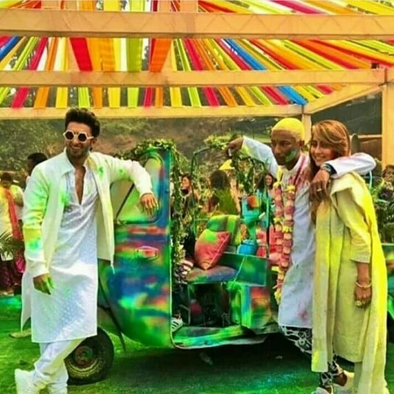 Ranveer Singh hosts a Holi bash for Pharrell Williams. Pic Courtesy: Instagram