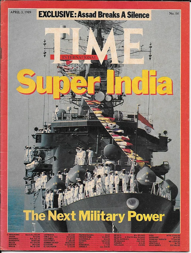 The 3 April 1989 edition of <em>Time</em> magazine was a tribute to India’s overseas missions and capability.