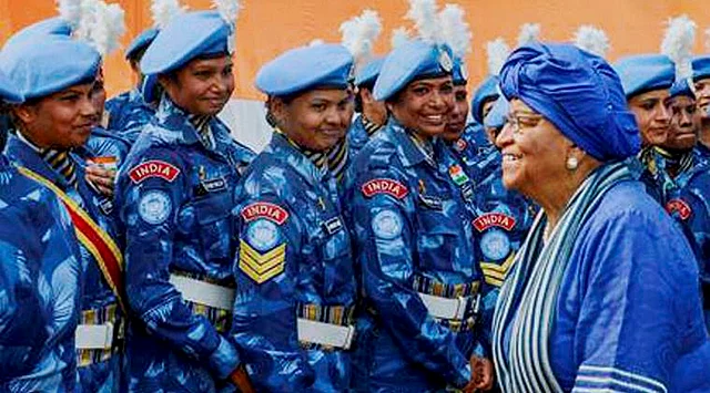 Contingent of 125 Indian women peacekeepers in Liberia awarded.