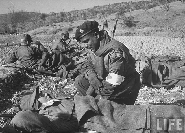 Indian troop deployed during the Korean war.