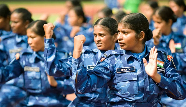 The Indian women contingent in Liberia.