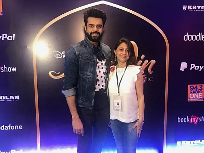 Actor Maniesh Paul and Farzana Cama Balapande, Head- BookASmile at the special showcase of Disney