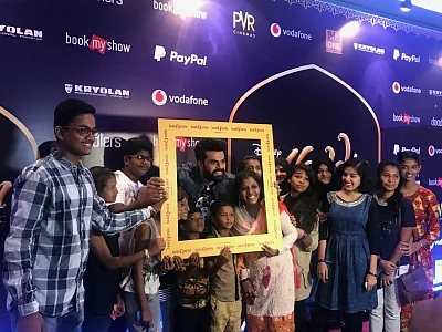Actor Maniesh Paul with underpriviledged children at the special showcase of Disney