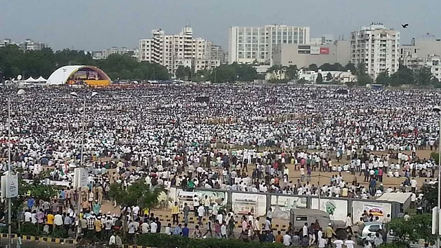 The 25 August, 2015, the Patidar Maha Rally saw an excess of 25 lakh Patels flock towards the GMDC grounds in Ahmedabad.