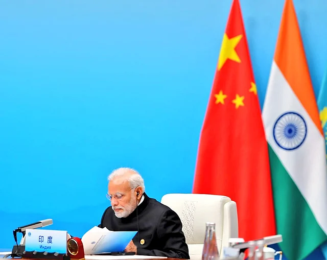 PM Modi at the SCO summit.