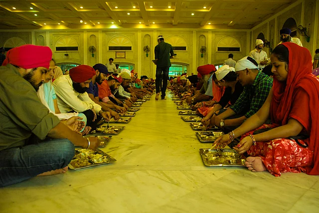 Langar at Bangla Sahib Gurudwara, Delhi.
