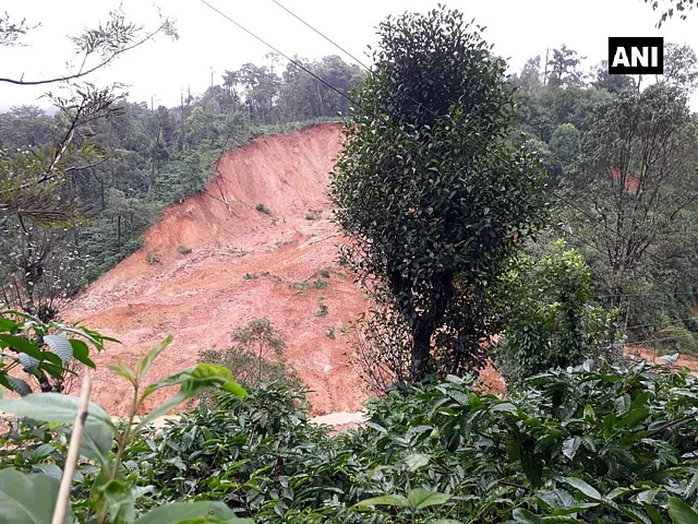 The landslide on Madikeri Road in Kodagu.