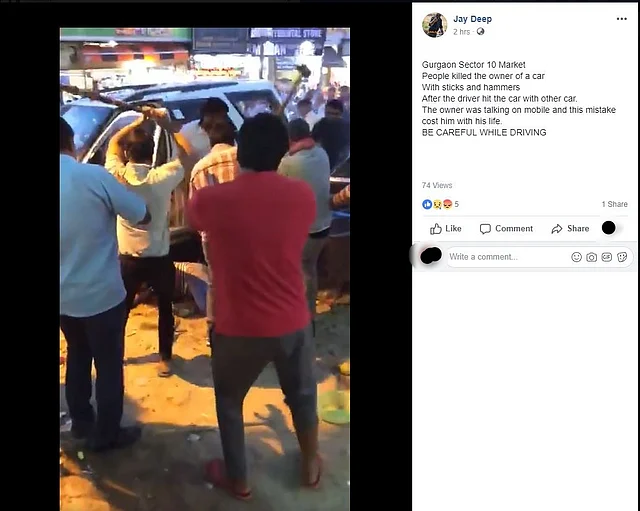 The caption also claims that the victim was talking on his mobile phone, and that the “mistake cost him his life”. Neither of these claims is true.