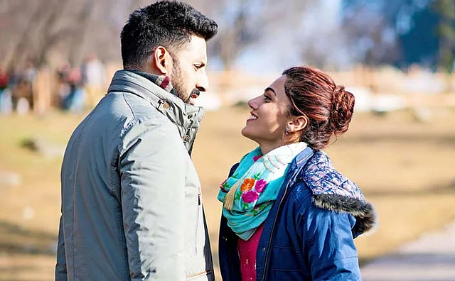Abhishek Bachchan and Taapsee Pannu in <i>Manmarziyaan.</i>