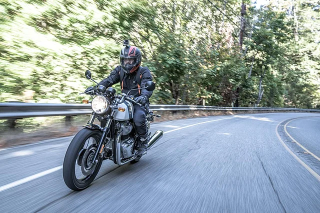 The Continental GT 650 has a more committed riding position. 