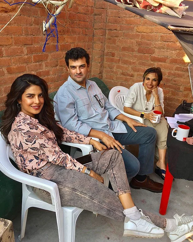 Priyanka Chopra on the sets of <i>The Sky is Pink</i>