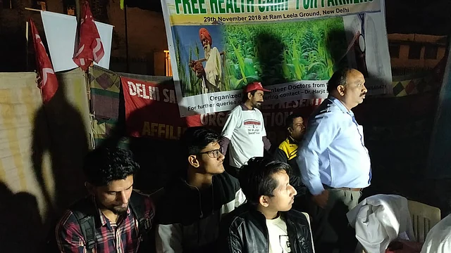 A health check-up camp by doctors at the Ramlila Maidan.