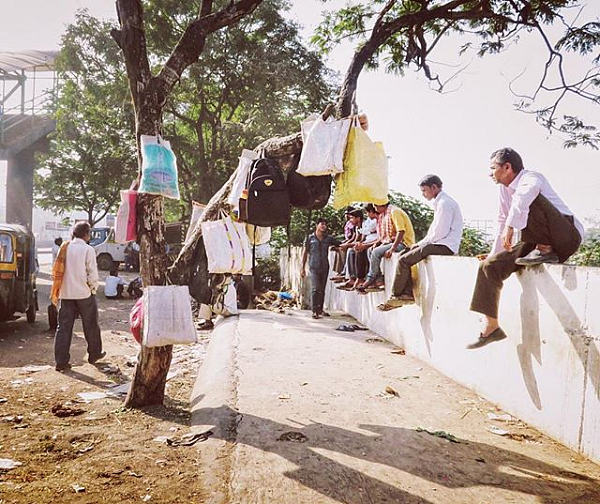 The wait at a daily wage workers’ market 