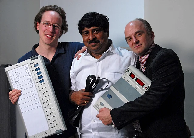 From L - R: J. Alex Halderman, Hari K. Prasad, Rop Gonggrijp in 2010