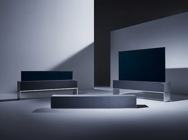 What the Rollable OLED TV from LG looks like. 