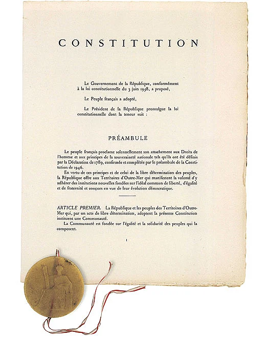 The Preamble to The Constitution of France