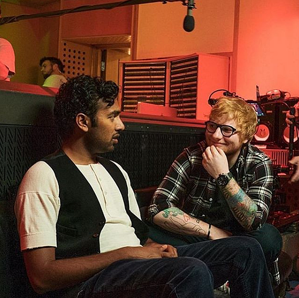 Himesh Patel with Ed Sheeran in <i>Yesterday.</i>