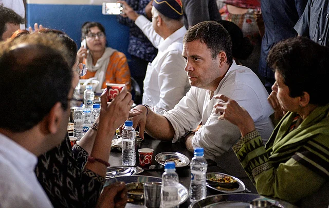 Congress President Rahul Gandhi during the Parivartan Yatra, an election campaign ahead of Lok Sabha polls, in Karnal, Friday, March 29, 2019.