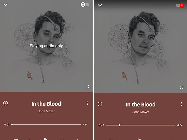 The audio/video toggle switch is useful option.