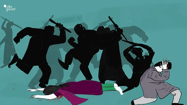 Villagers surrounded the family and started beating them up.