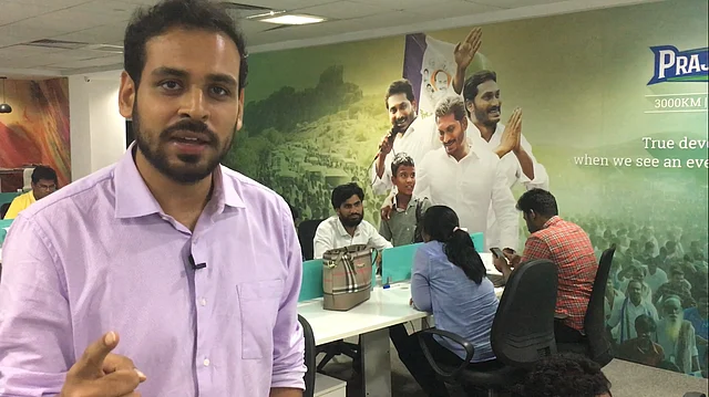 Rishi Raj Singh, co-founder of I-PAC, at the political consultancy’s office in Hyderabad.