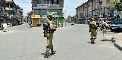 Shutdown in Srinagar. 