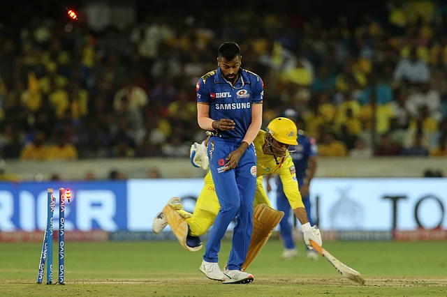 MS Dhoni was run out on 2 in the 2019 IPL final.