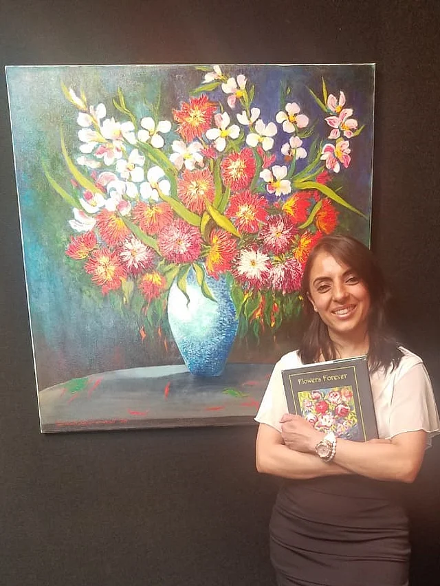 The author with her new book.