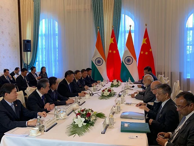 PM Modi meets Chinese President Xi Jinping on the sidelines of the SCO Summit.