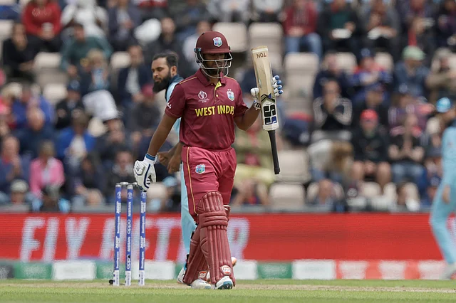 West Indies owed their total to Nicholas Pooran (63), who chose the biggest stage to strike his maiden ODI fifty.