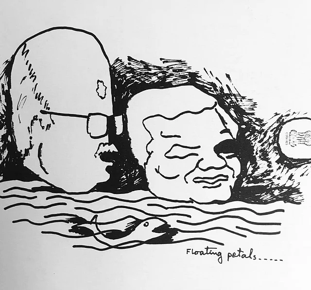 A sketch made by Husain during his stint in Rajya Sabha