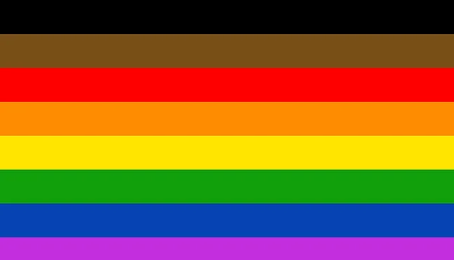 New pride flag which was unveiled in Philadelphia.