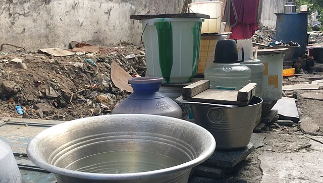 Every pot, bucket and box is filled with water because they don’t know when their supply will be cut off.