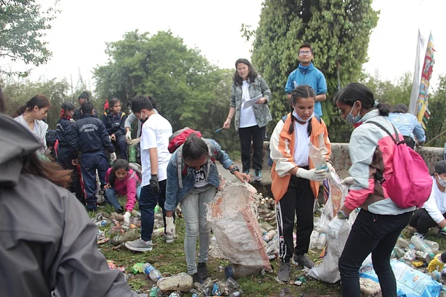 We decided to clean the area. 
