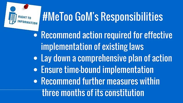 Examining the responsibilities entrusted to the Group of Ministers.