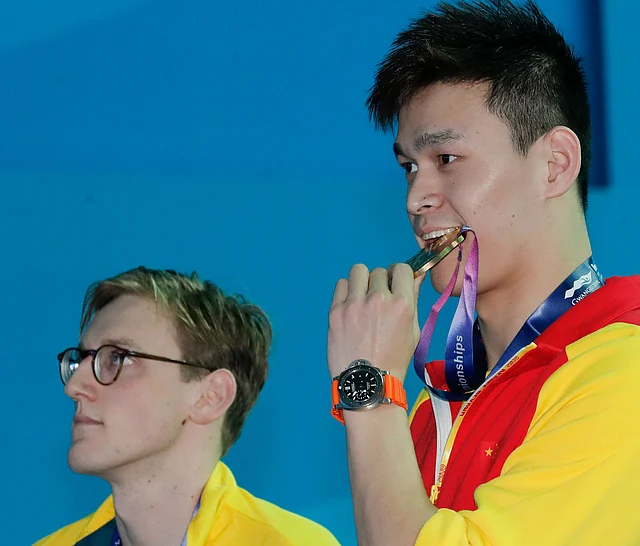 Horton’s protest reignited their row at the 2016 Rio Olympics, where Horton labelled Sun a “drug cheat” over a prior doping ban