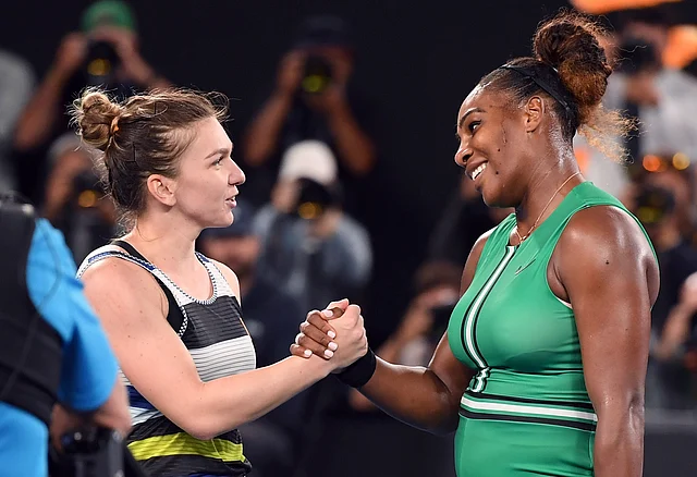 Serena Williams beat Simona Halep when they faced off in the fourth round of the 2019 Australian Open.