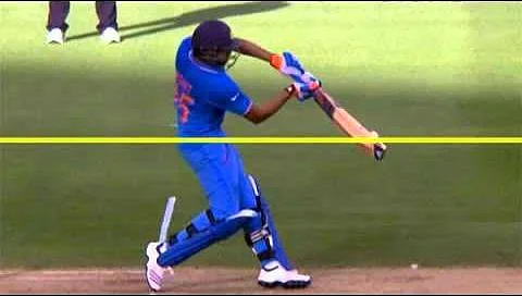 A screen grab of the controversial moment from the ICC World Cup 2015 when Rohit Sharma’s catch was adjudged a no-ball. 