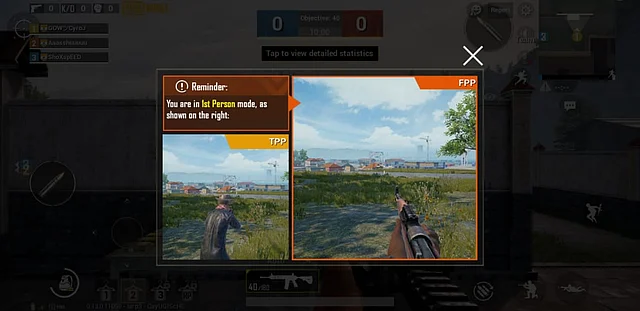 TPP mode in Team Deathmatch mode.