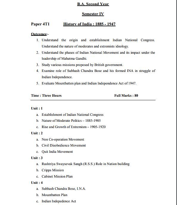 The new syllabus. 