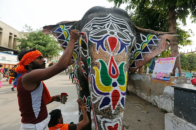 Festivities during the nine-day festival.
